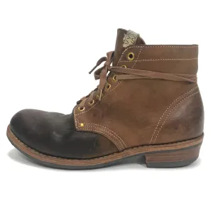 [10] Visvim 18AW Brigadier Boots Mid Folk Leather Brown