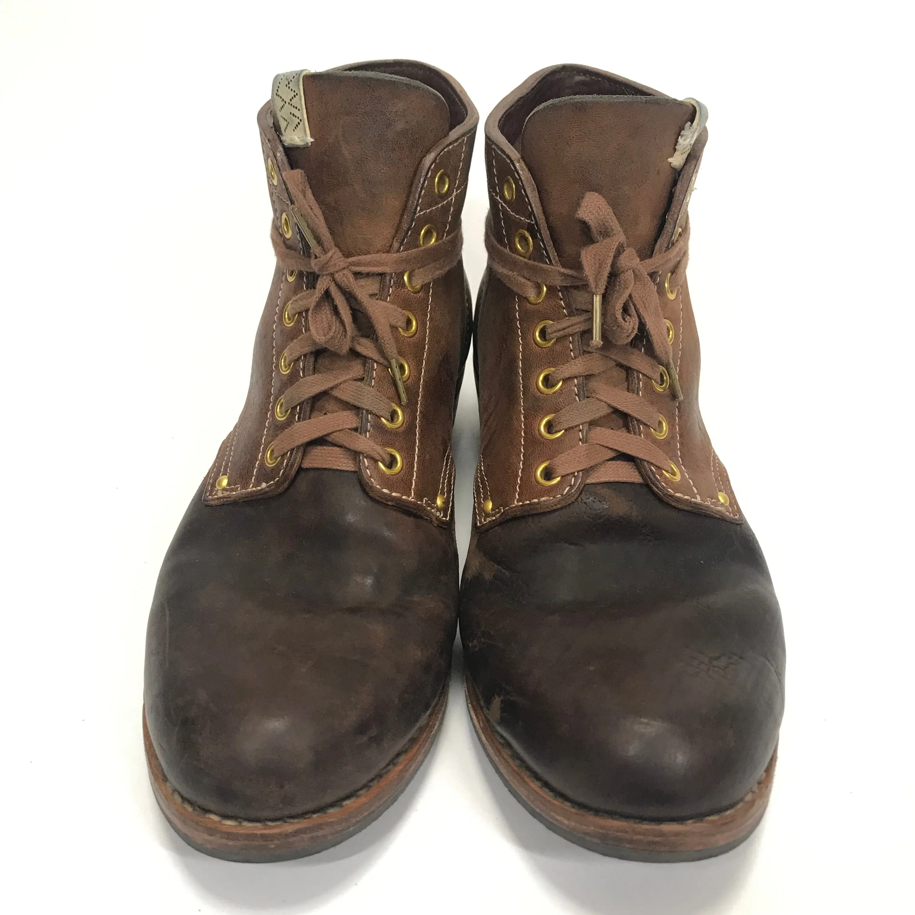 [10] Visvim 18AW Brigadier Boots Mid Folk Leather Brown