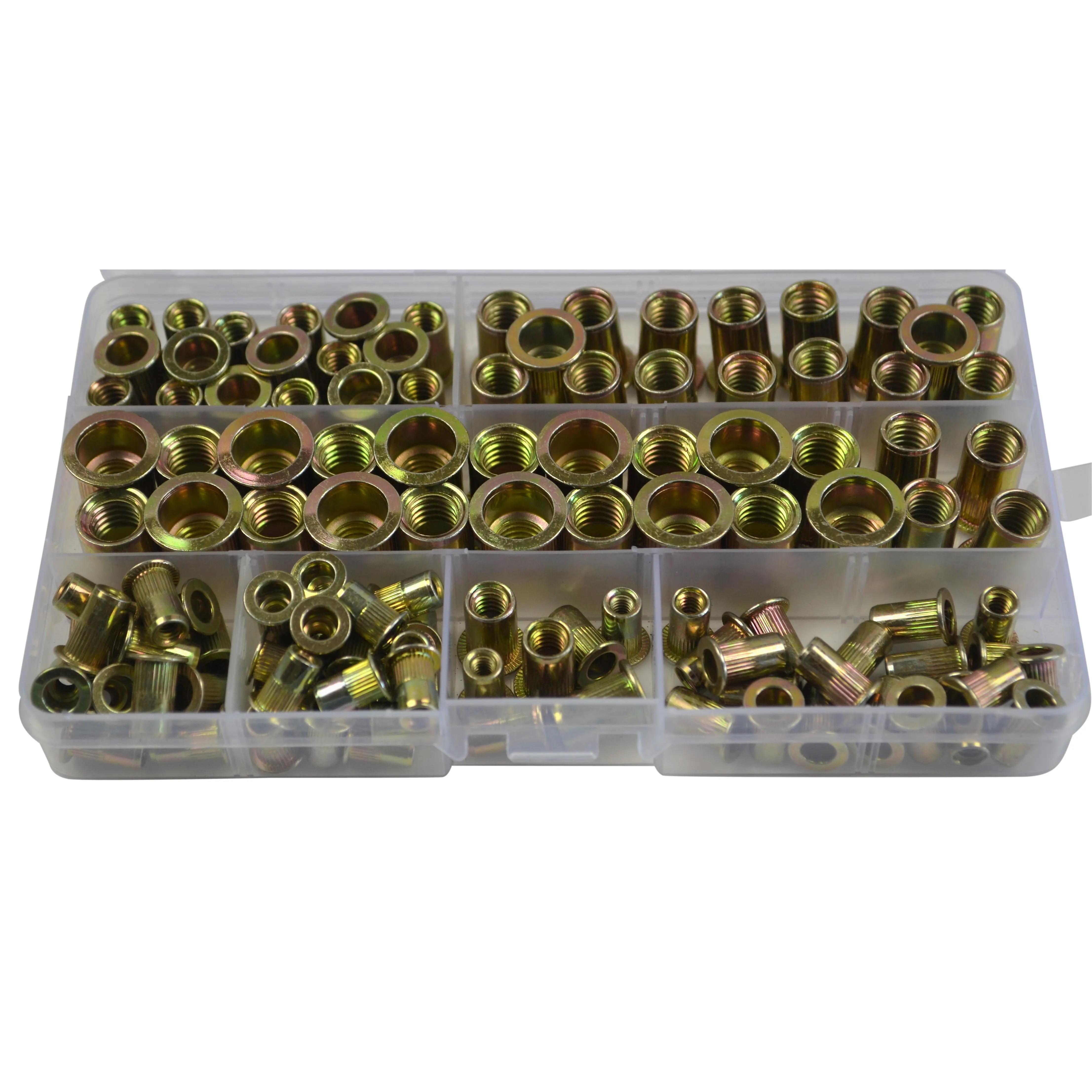 120pc Imperial Steel Flange Head Nutserts Grab Kit Assortment
