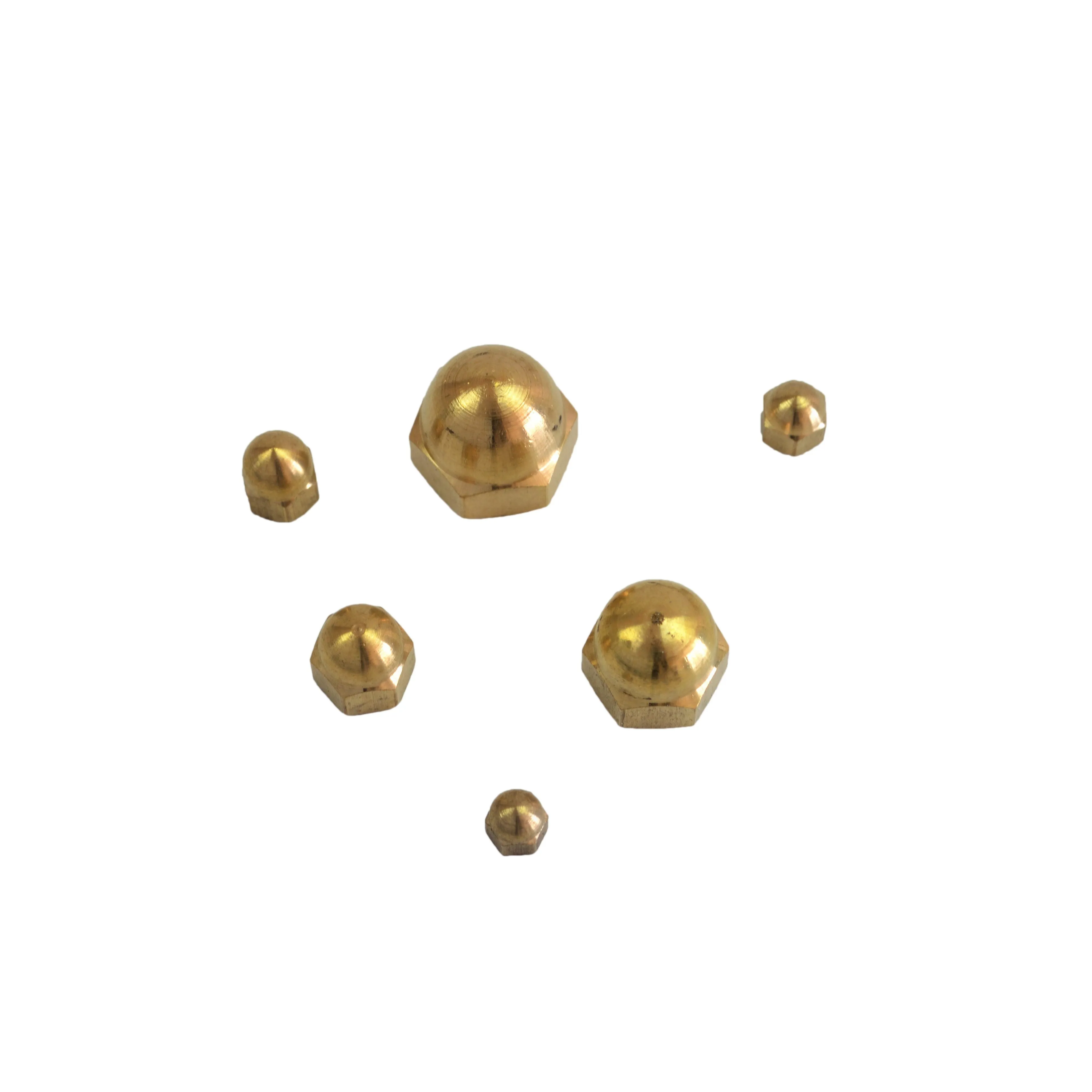 122pc Brass Hex Dome Nuts Grab Kit