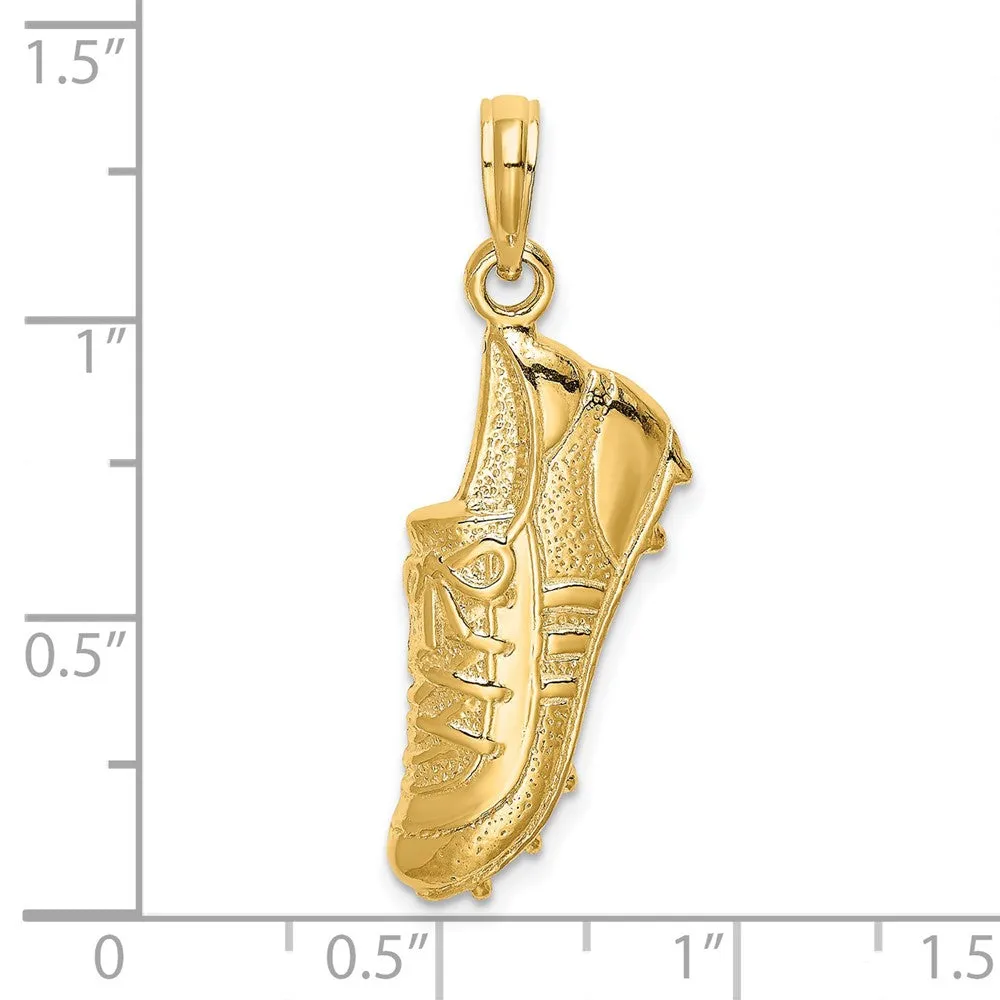 14k Polished Open-Backed Jogging Shoe Charm