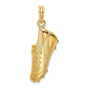 14k Polished Open-Backed Jogging Shoe Charm