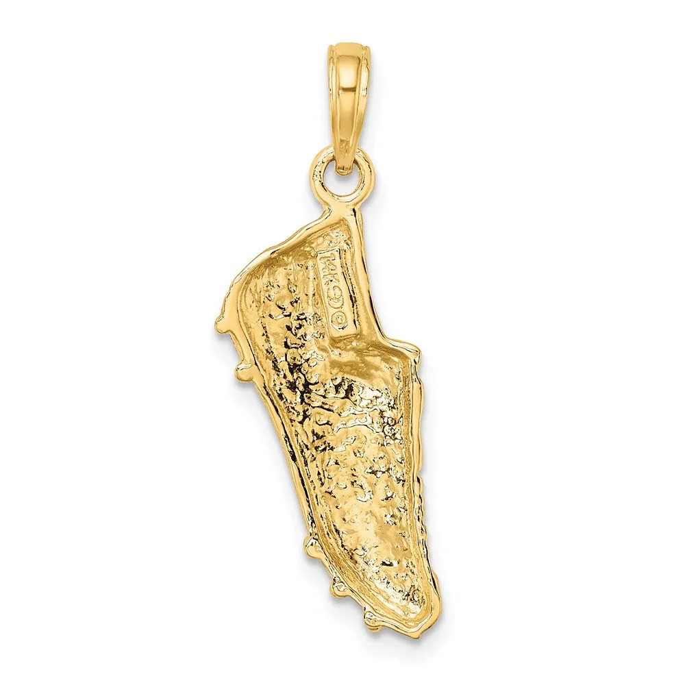 14k Polished Open-Backed Jogging Shoe Charm