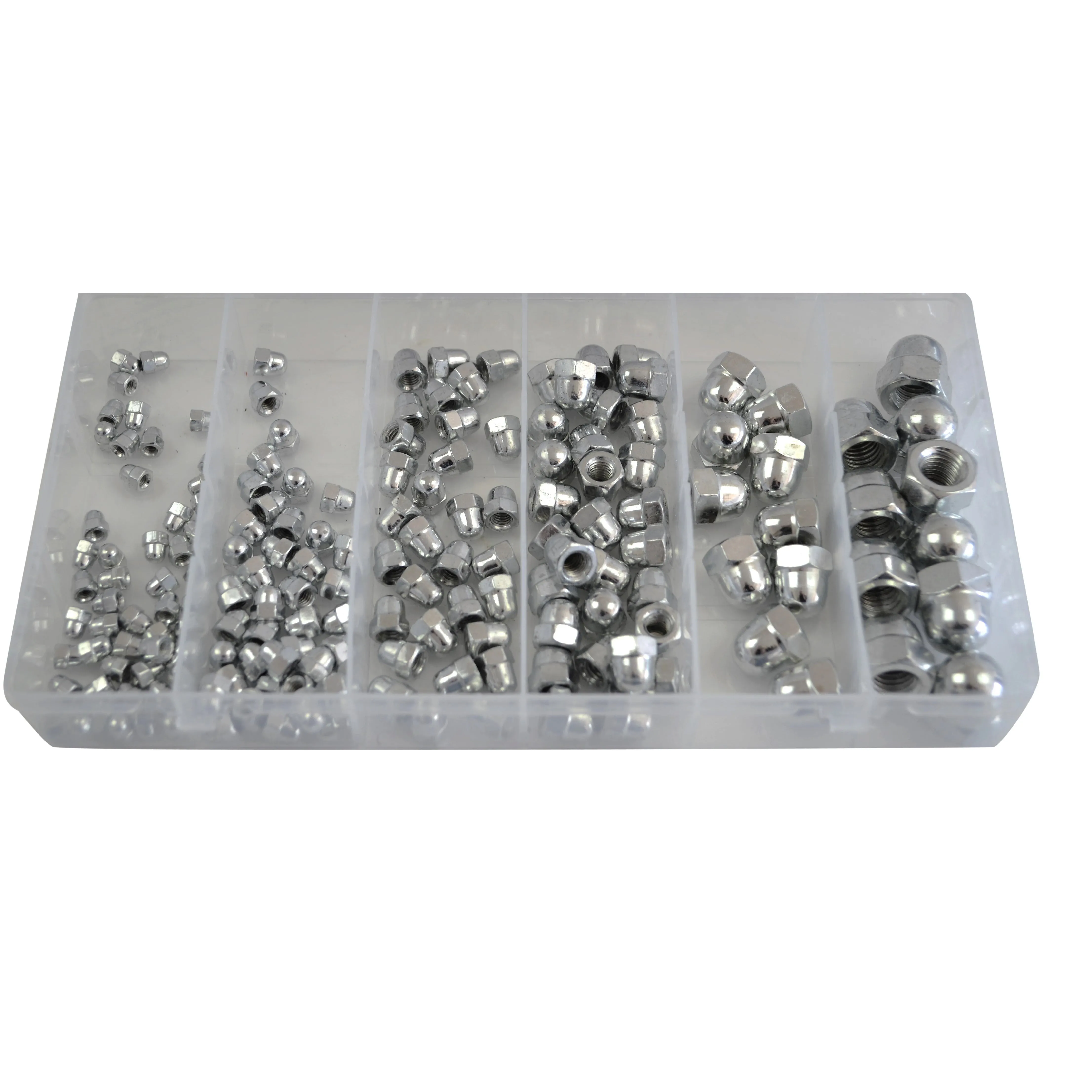 170pc Metric Acorn Nut Carbon Steel Grab Kit Assortment