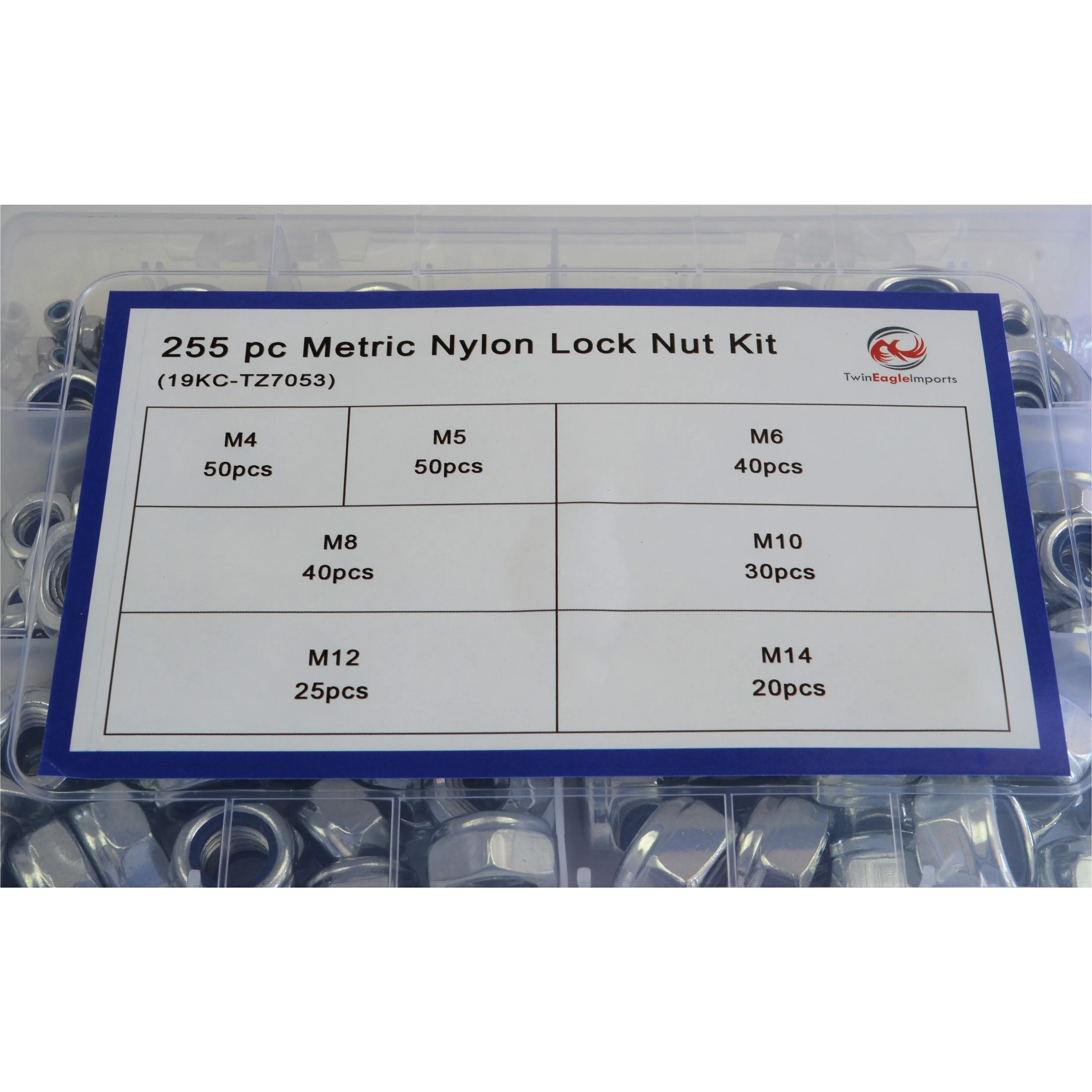 255pc Metric Nylock Nut Kit