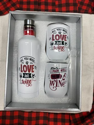 3 Piece Wine Tumbler Gift Set