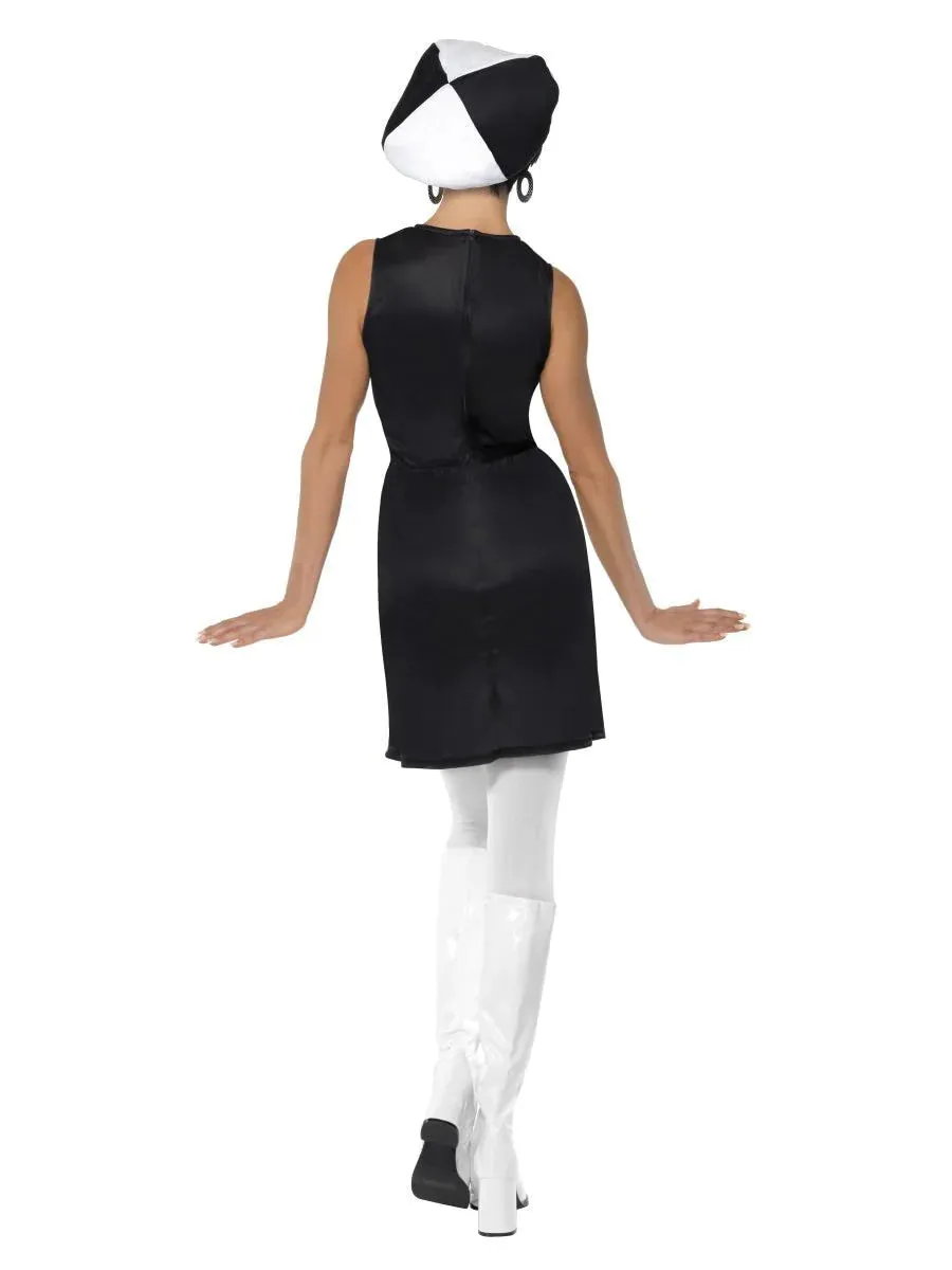 60's Party Girl Costume Black & White