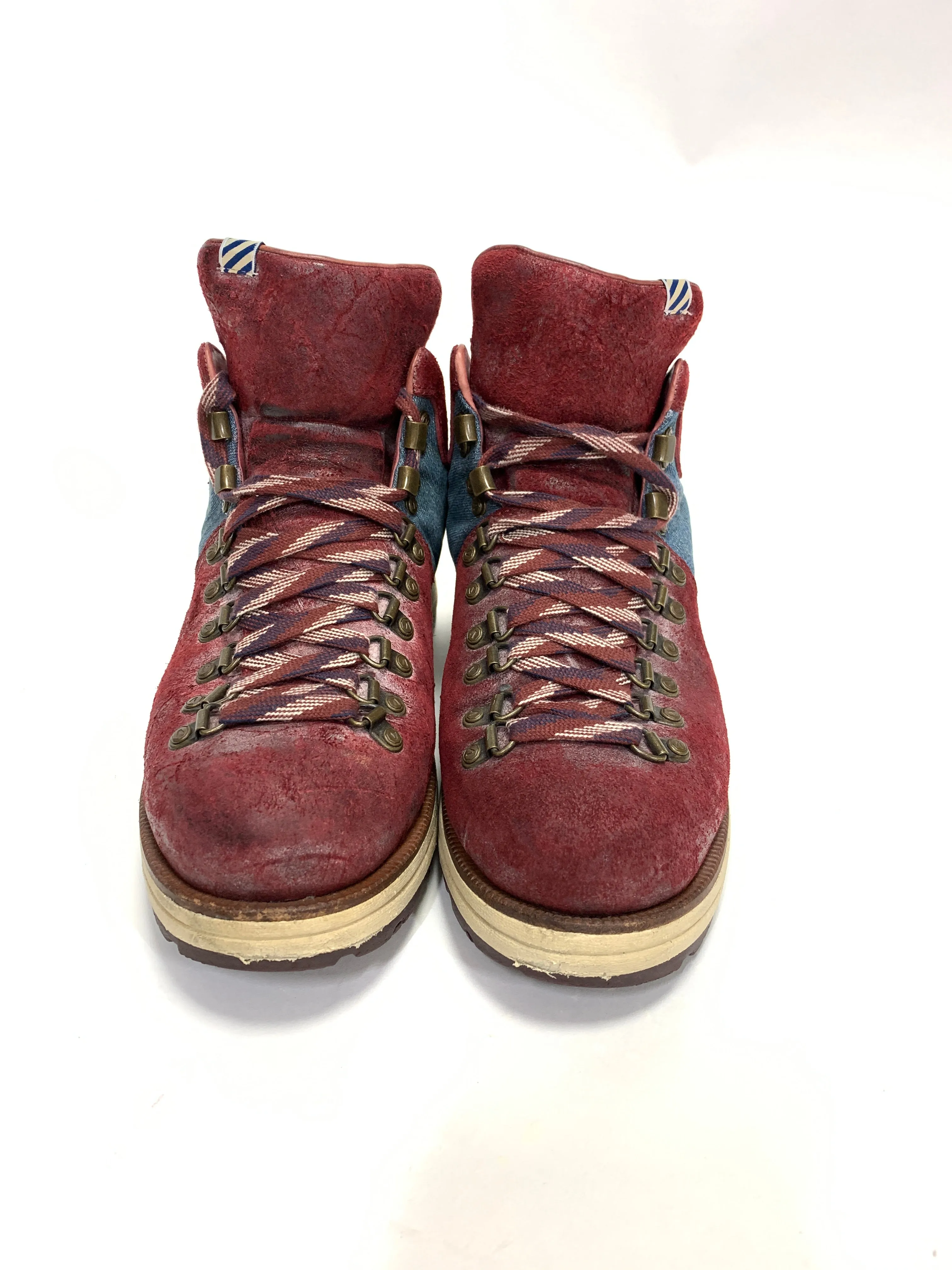 [9] Visvim Serra Boots (Denim) Burgundy