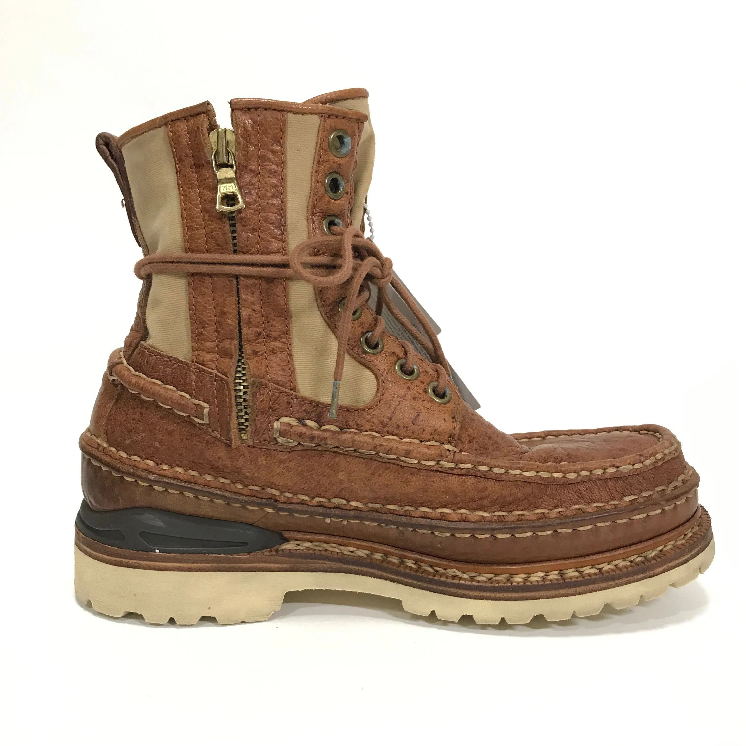 [9.5] Visvim Grizzly Boots Mid Folk Brown
