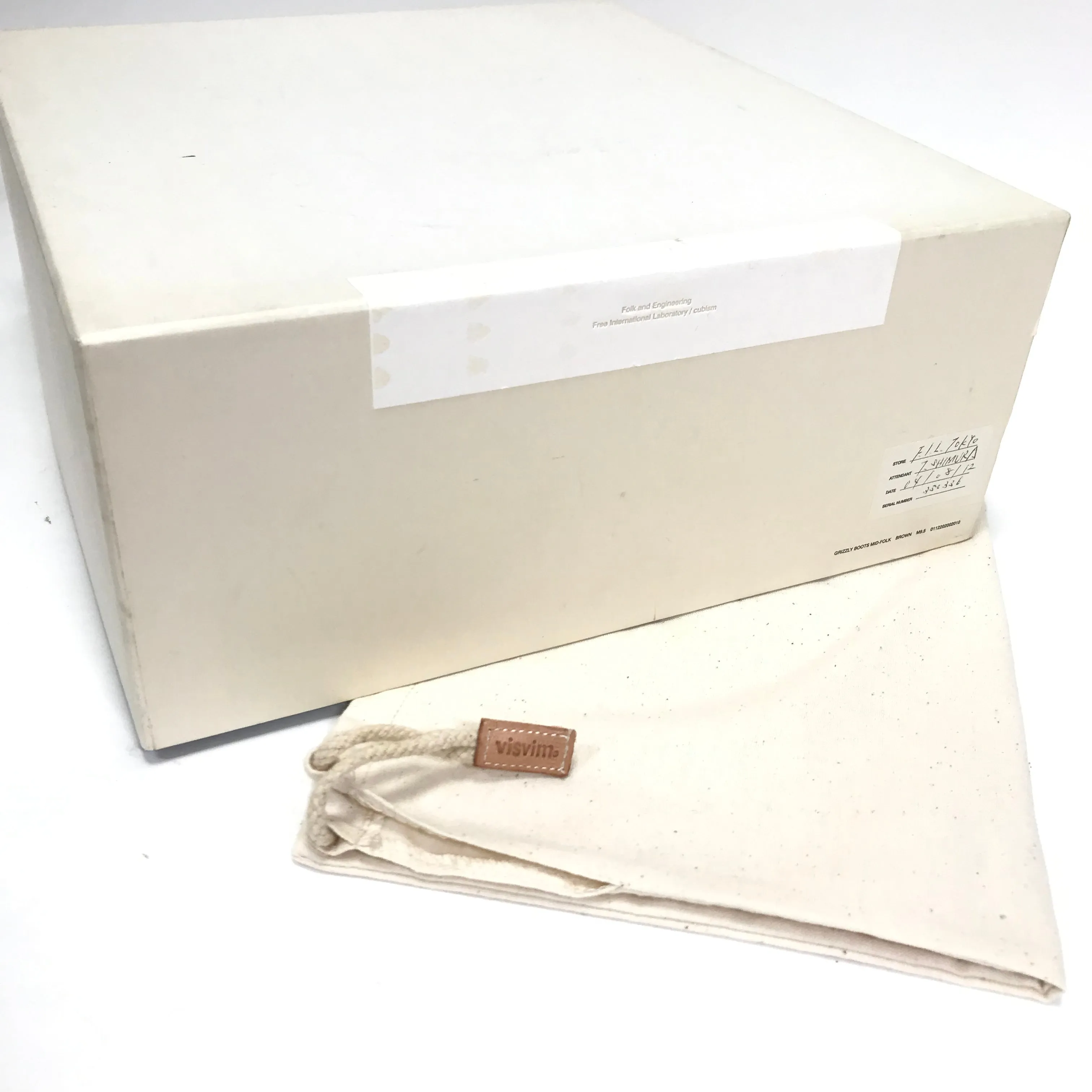[9.5] Visvim Grizzly Boots Mid Folk Brown