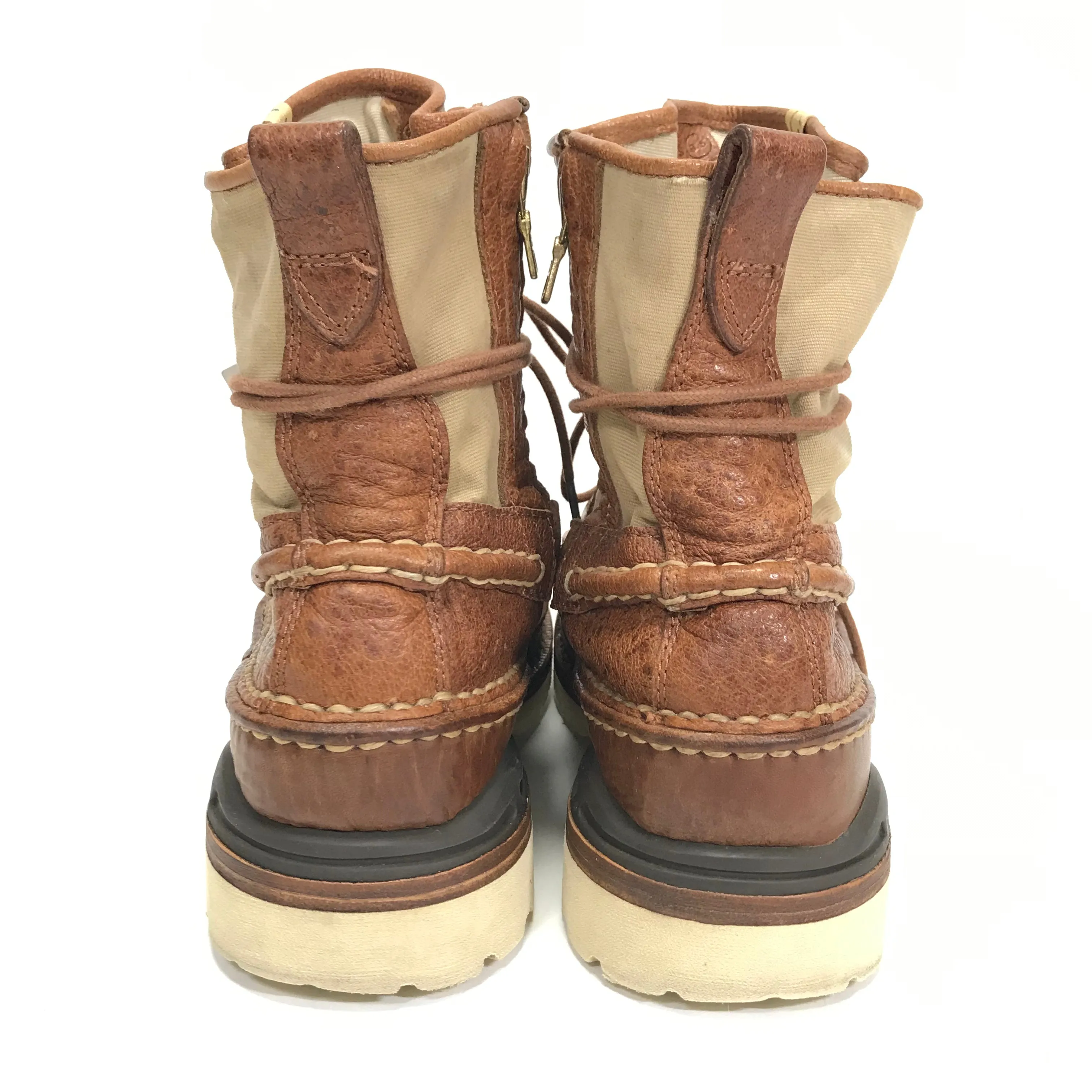 [9.5] Visvim Grizzly Boots Mid Folk Brown