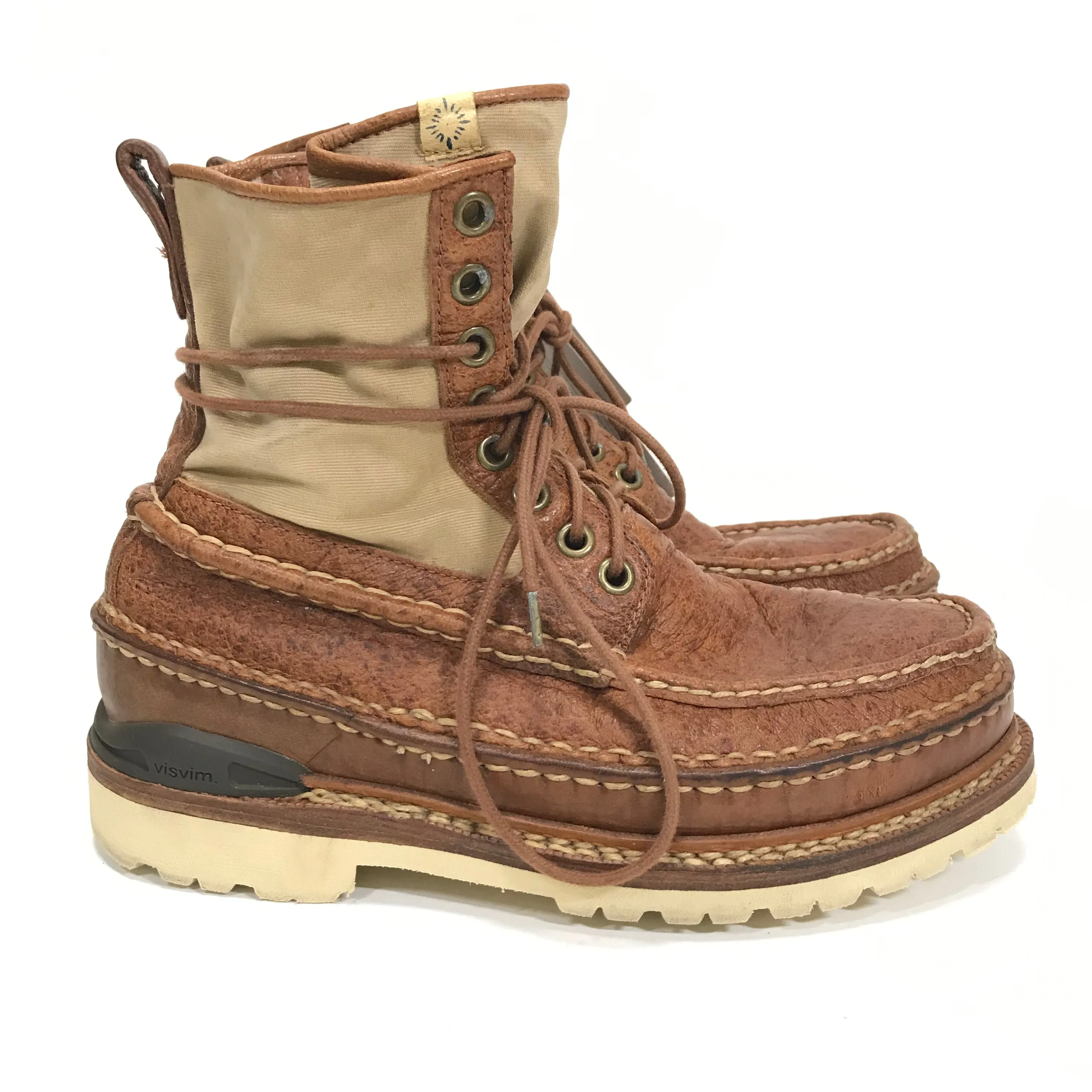 [9.5] Visvim Grizzly Boots Mid Folk Brown