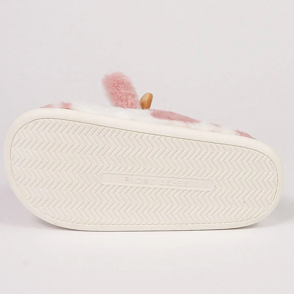 Adorable Comfort: Cute Cartoon Cow Plush Slippers