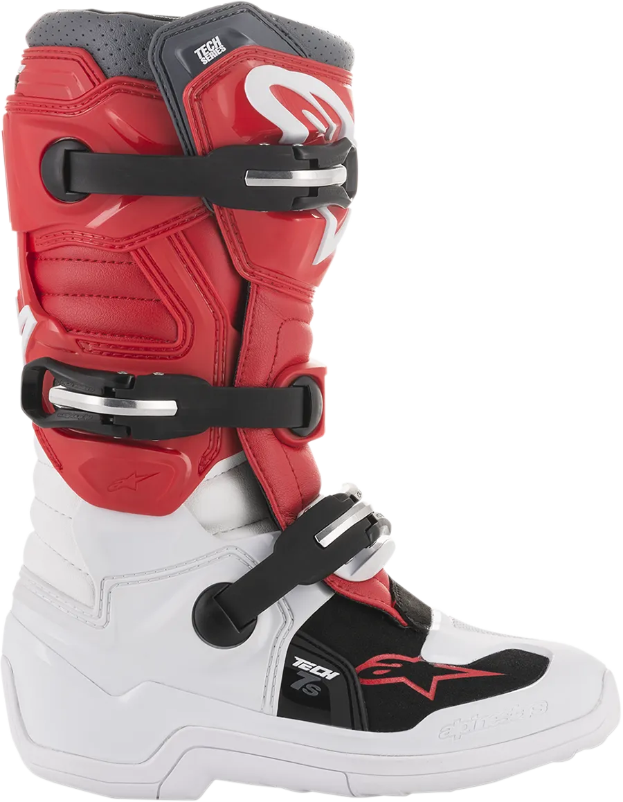 ALPINESTARS(MX) Tech 7S Boots - White/Red/Gray
