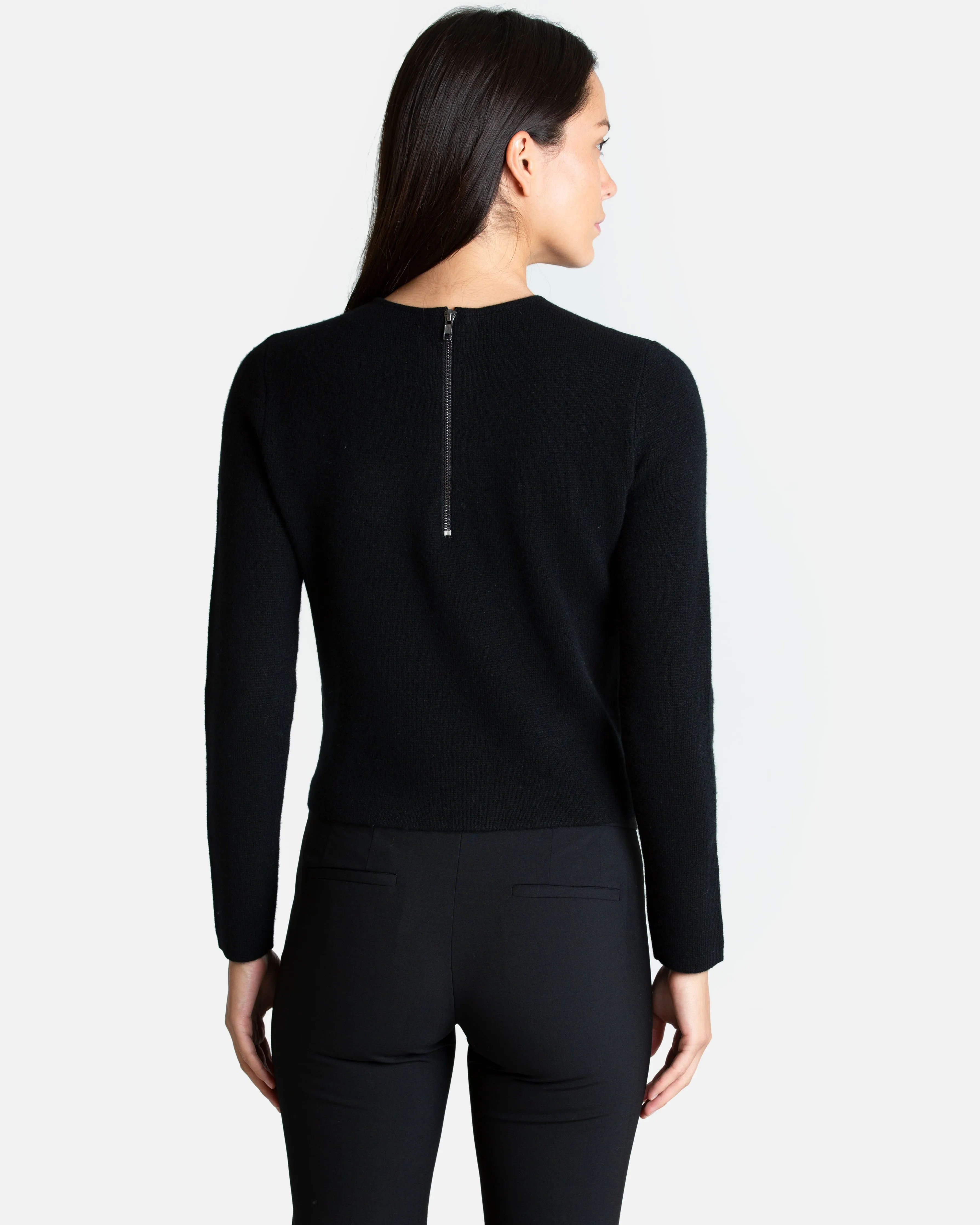 Anka Cashmere & Suede Top