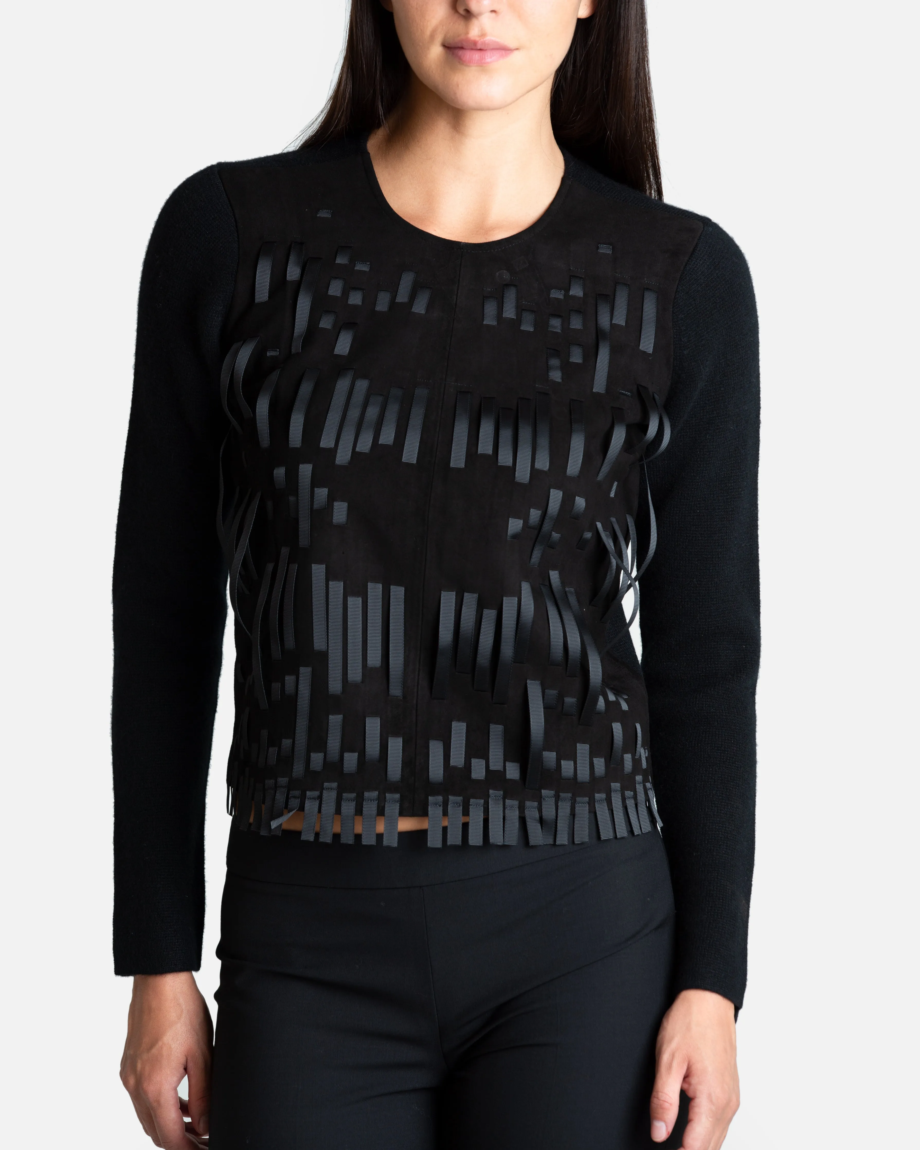 Anka Cashmere & Suede Top