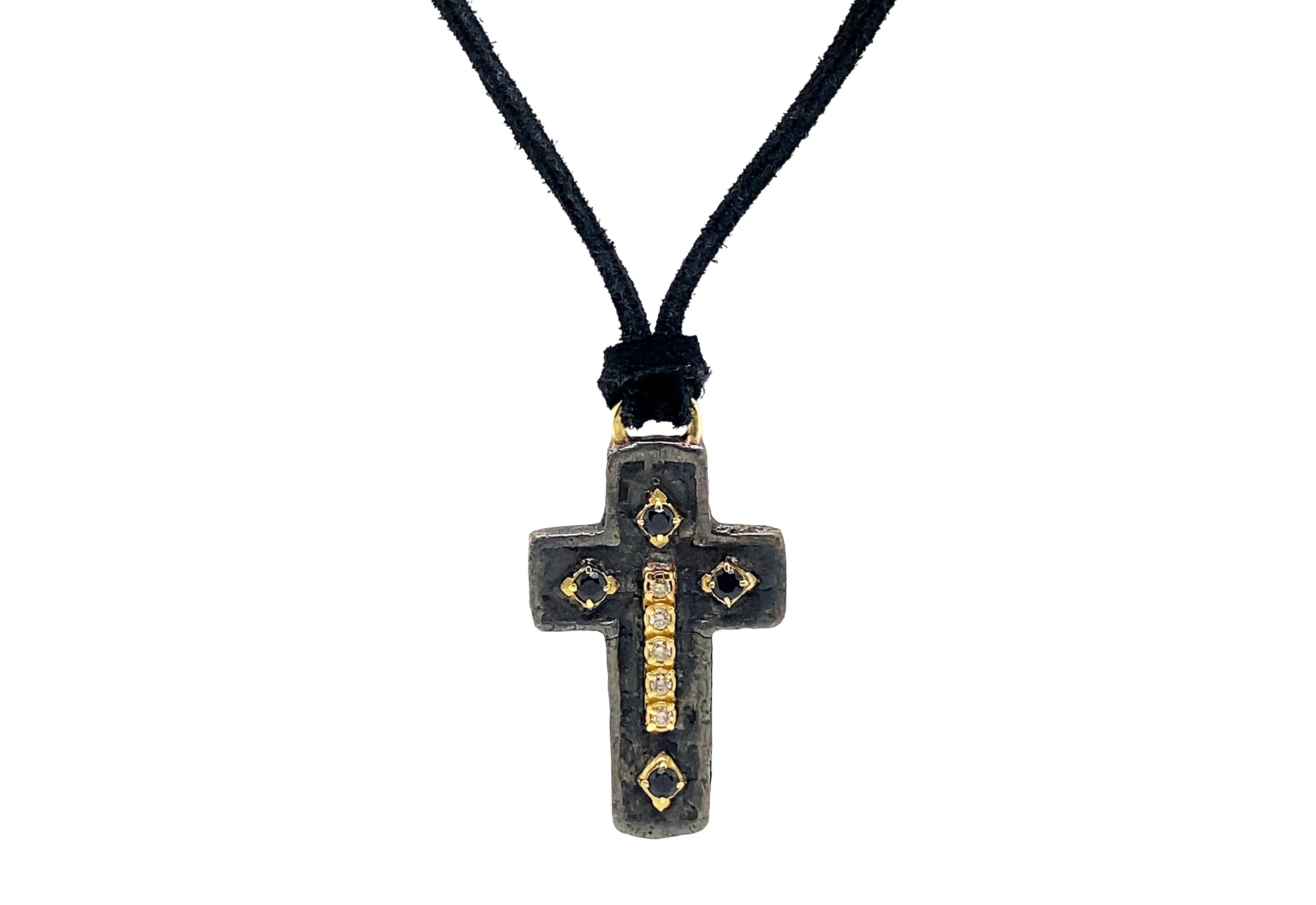 Artifact Cross Leather Necklace
