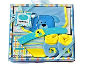 Baby Boy 4 Piece Layette Hanger Box Gift Set