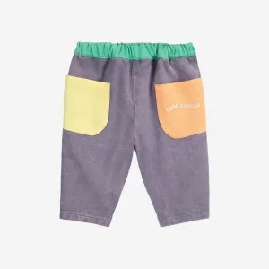 Baby Purple Color Block Woven Pants
