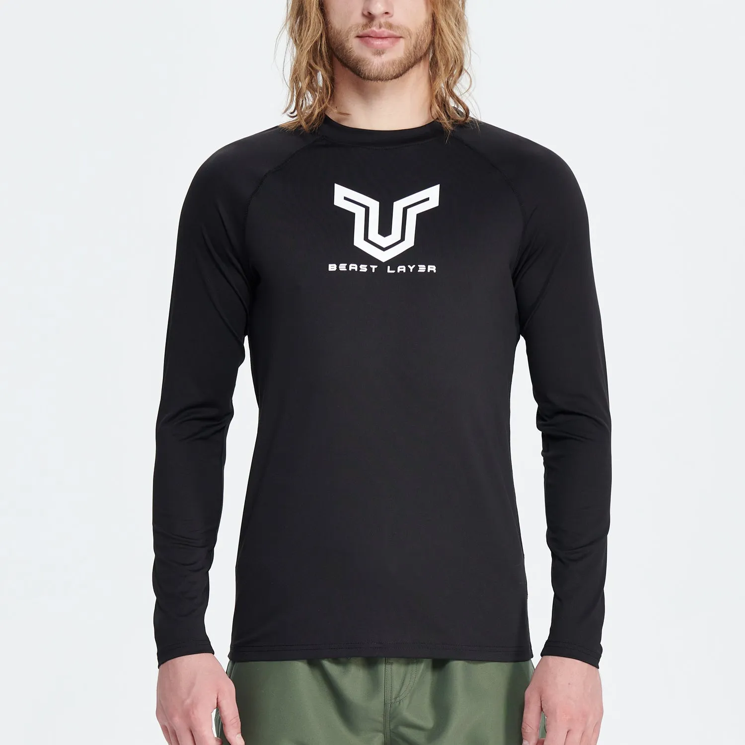 Beast Surf Shirt UPF50  Rash Guard for Men - Black
