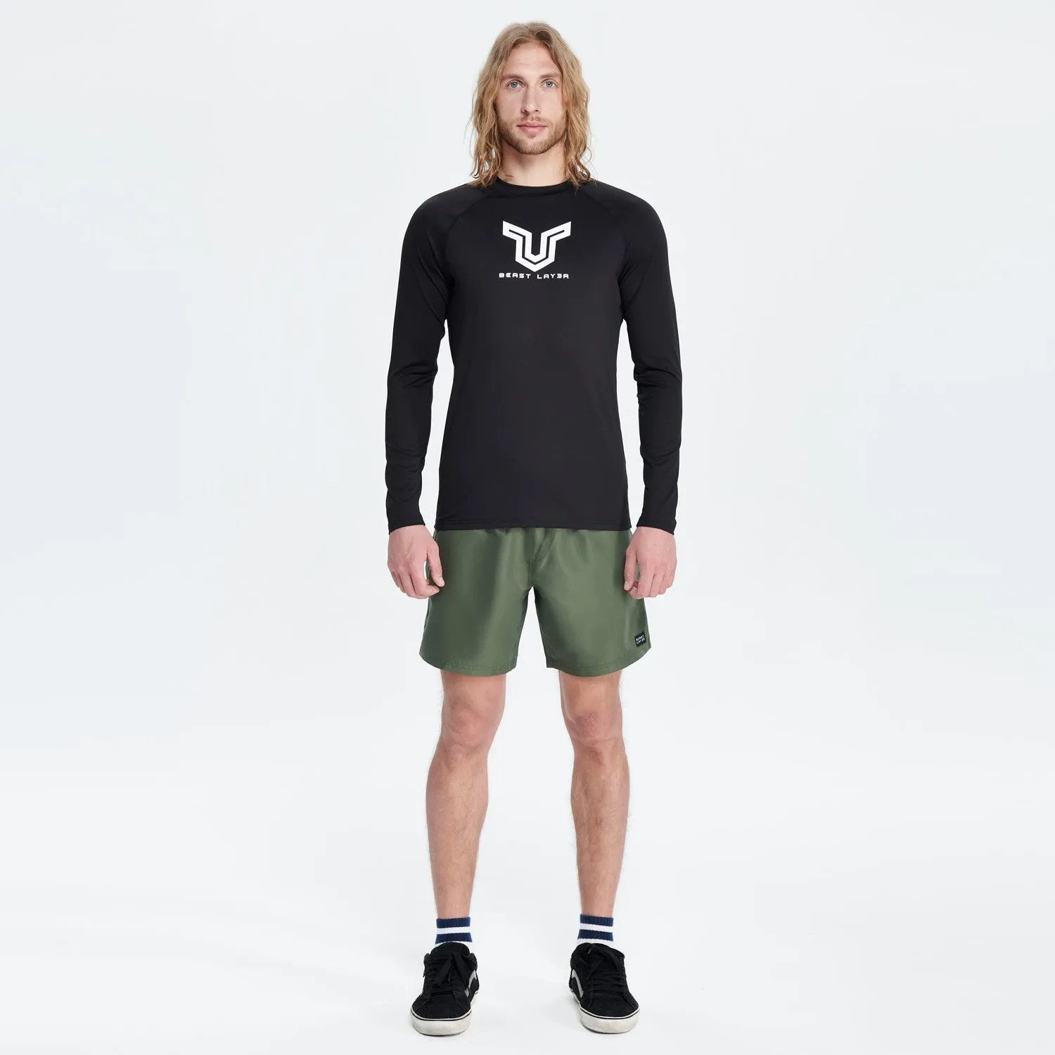 Beast Surf Shirt UPF50  Rash Guard for Men - Black