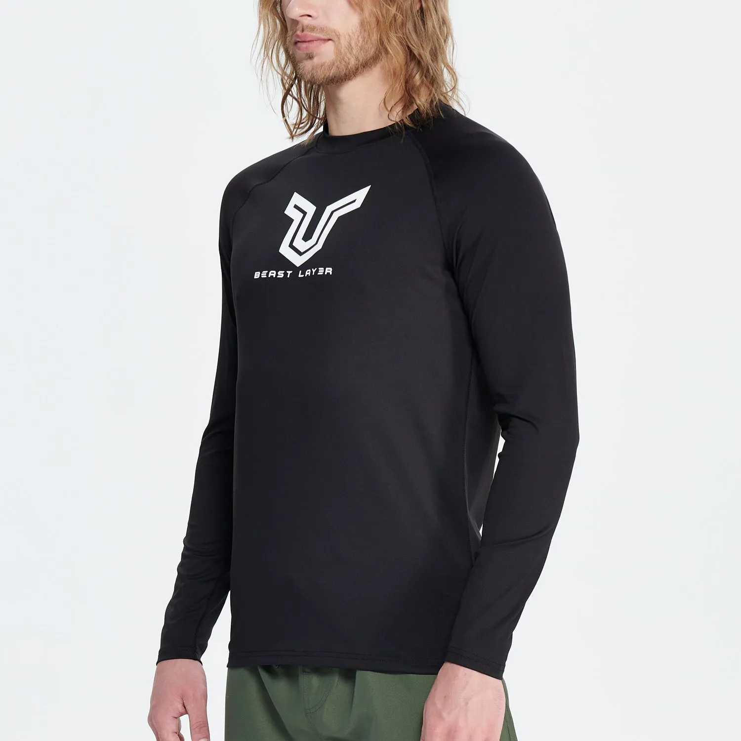 Beast Surf Shirt UPF50  Rash Guard for Men - Black
