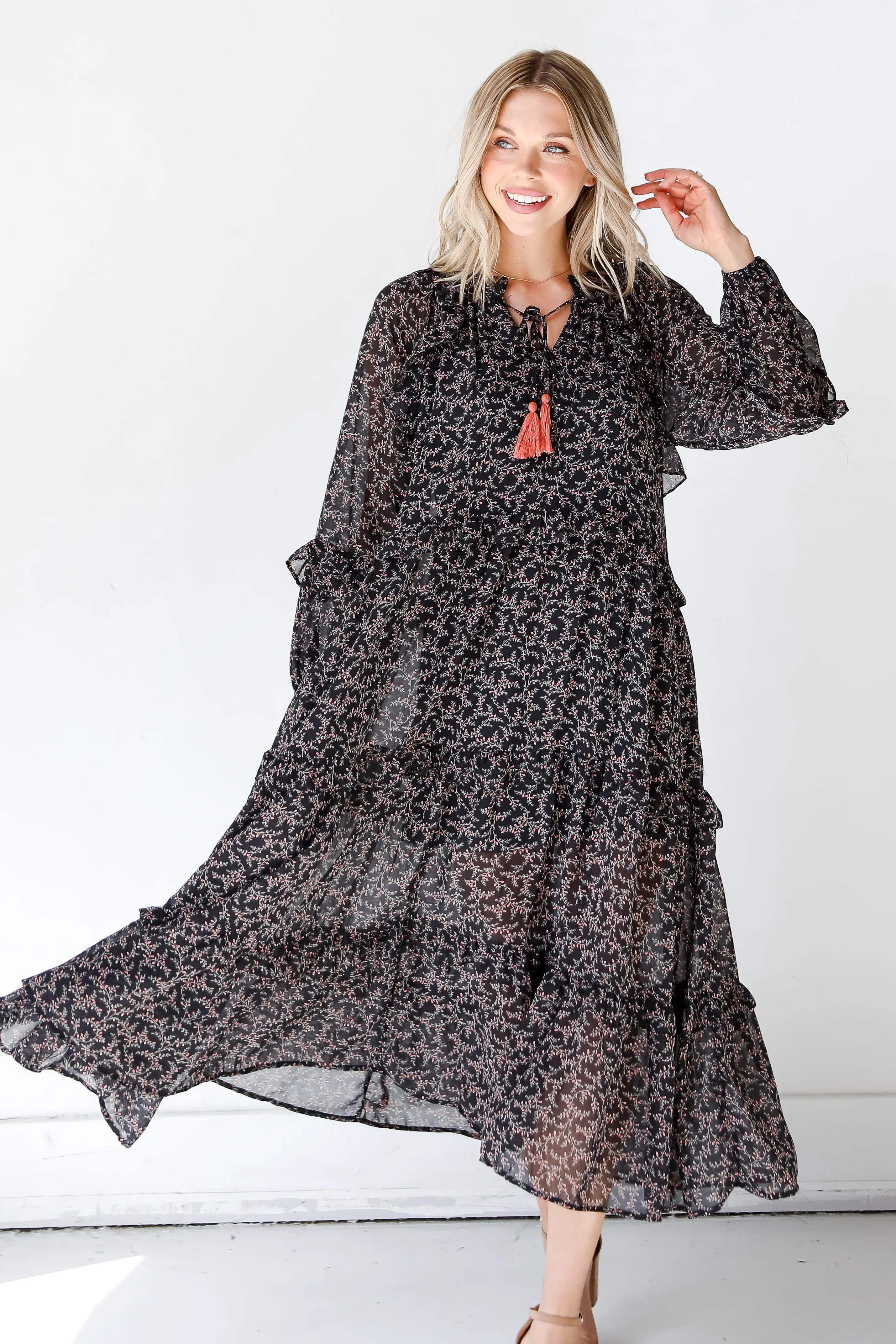 Blooming Passion Floral Maxi Dress