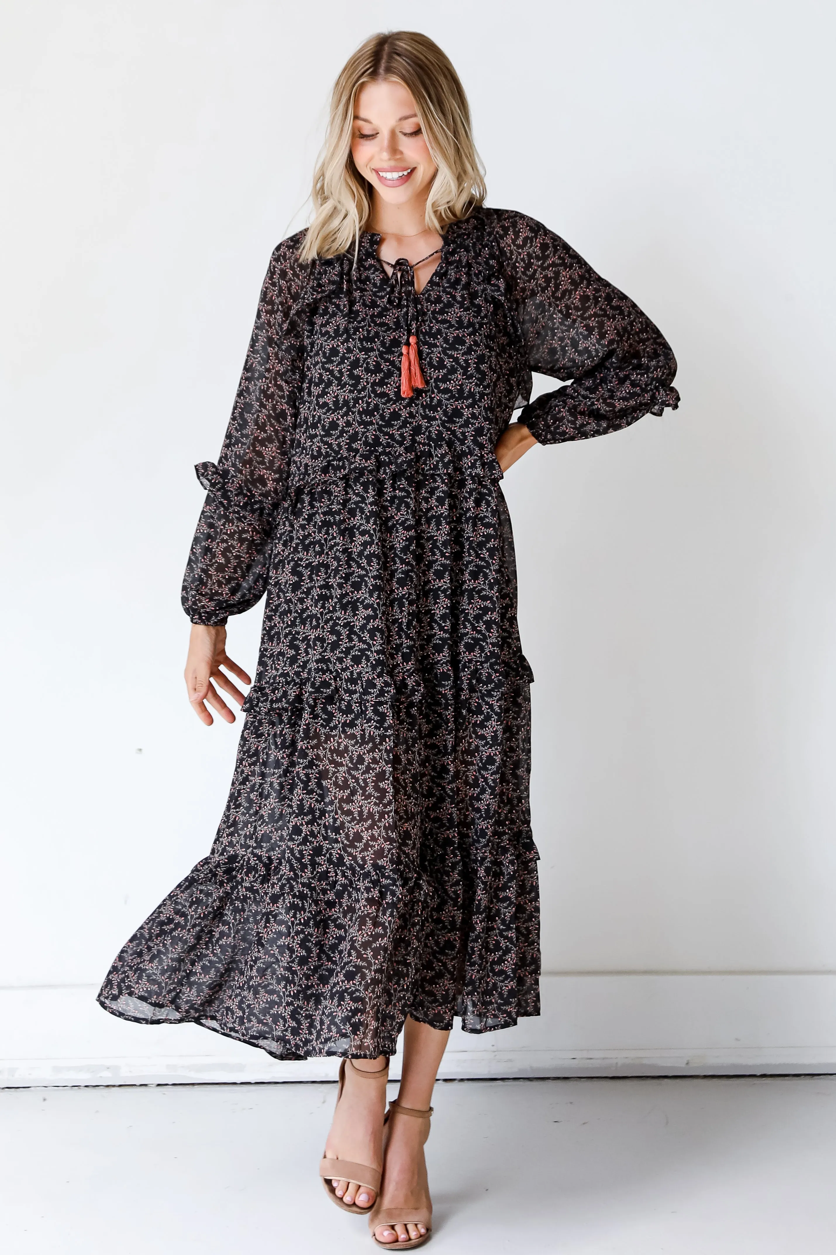 Blooming Passion Floral Maxi Dress