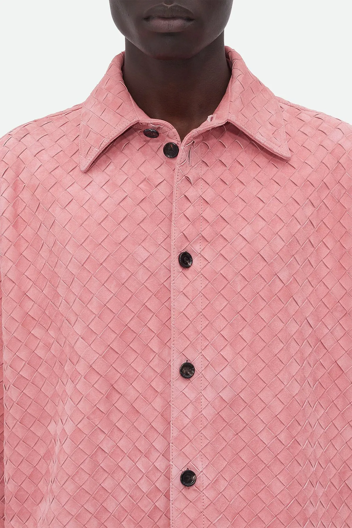 BOTTEGA VENETA | SUEDE INTRECCIATO LEATHER SHIRT