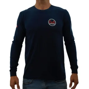 CALI Strong Classic Long Sleeve T-Shirt Premium Cotton Suede Midnight Navy