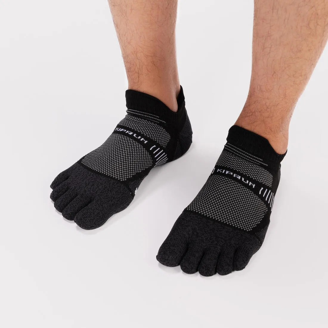 Chaussettes de running KIPRUN run900 5 orteils fines invisibles noires