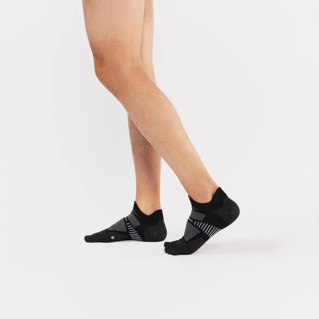 Chaussettes de running KIPRUN run900 5 orteils fines invisibles noires