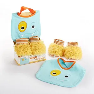 Chomp & Stomp Monster Bib and Booties Gift Set (Boy)