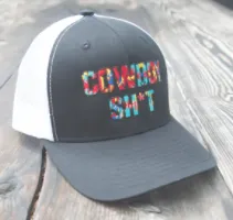 CL013 Cowboy Sh*t Cap- TWINKLE BUTTE (Black/White Mexico)