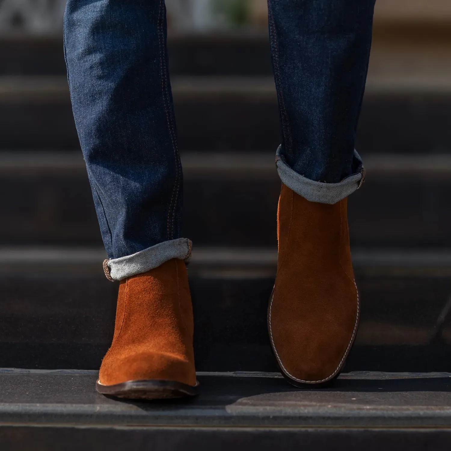 Clarkson Chelsea Brown Suede Leather Boots