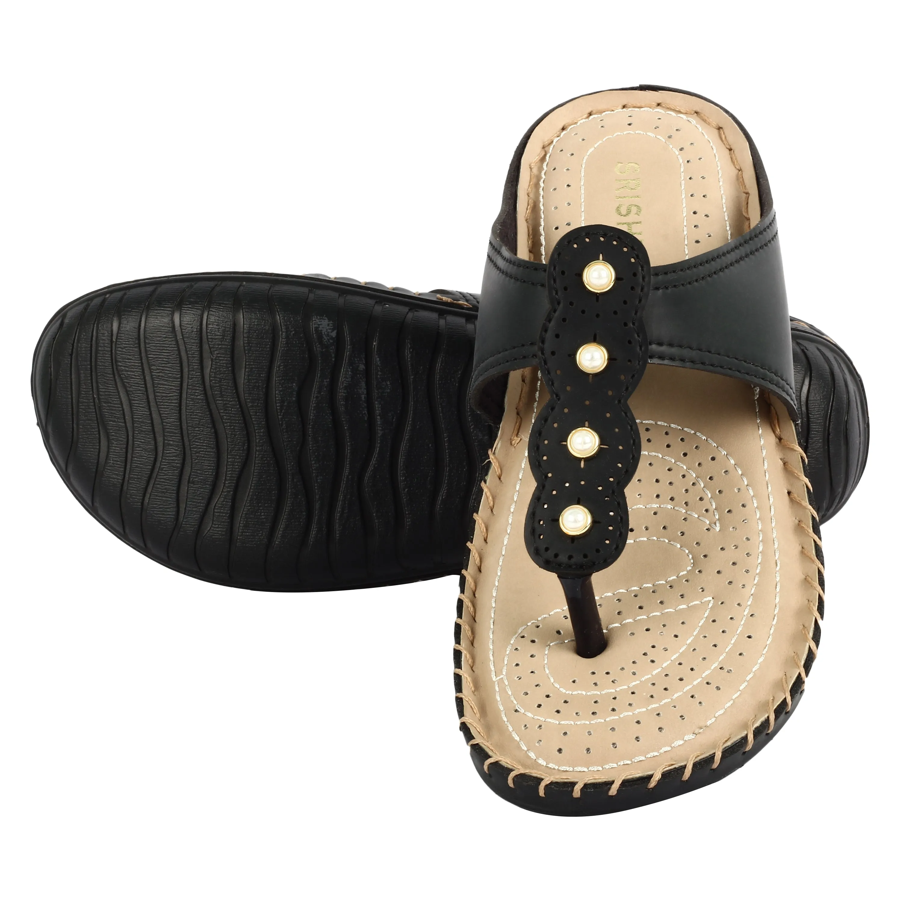 Classic & Graceful Pearly Design Doctor Slippers
