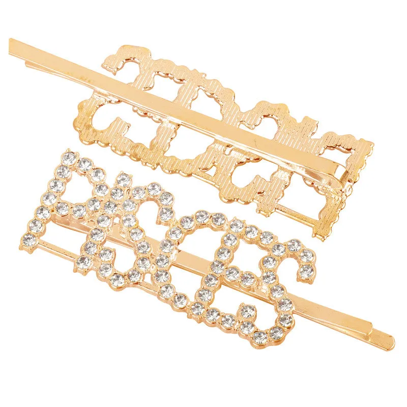 Combo Of 2 Pisces Golden Silver Hairclip