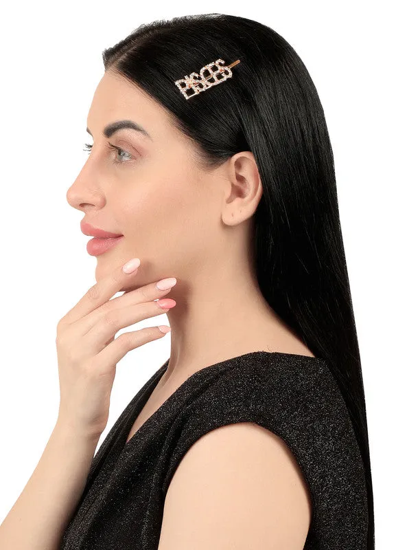 Combo Of 2 Pisces Golden Silver Hairclip