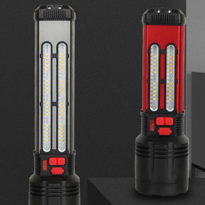 Crony W5121A Solar Energy Flashlight for Home Type-C Rechargeable Strong Light P50 Super Bright Flashlight Super Battery Life