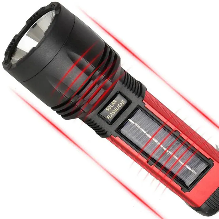 Crony W5121A Solar Energy Flashlight for Home Type-C Rechargeable Strong Light P50 Super Bright Flashlight Super Battery Life