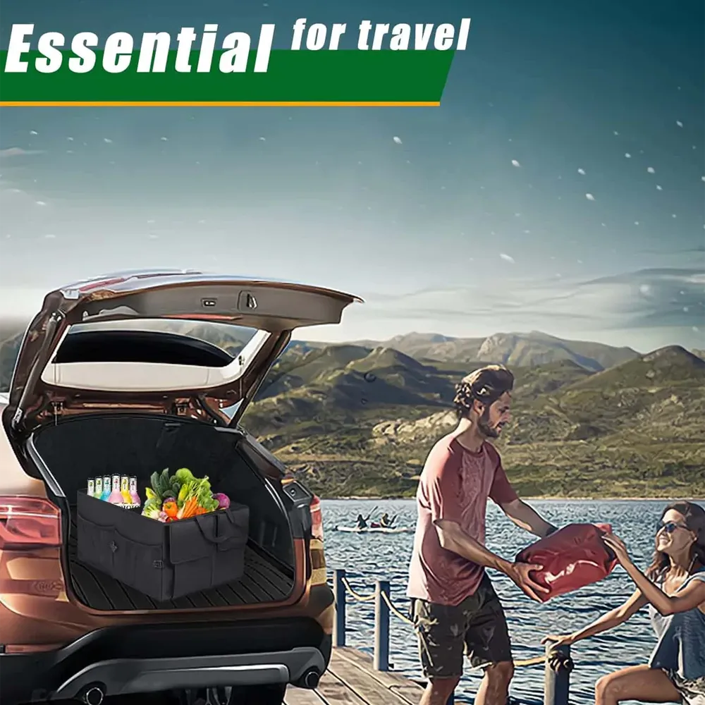 Custom Text For Car Trunk Organizer, Compatible with All Cars, Foldable Car Trunk Storage Box, Storage Bag, Waterproof, Dust-proof, Stain-Resistant FD12997