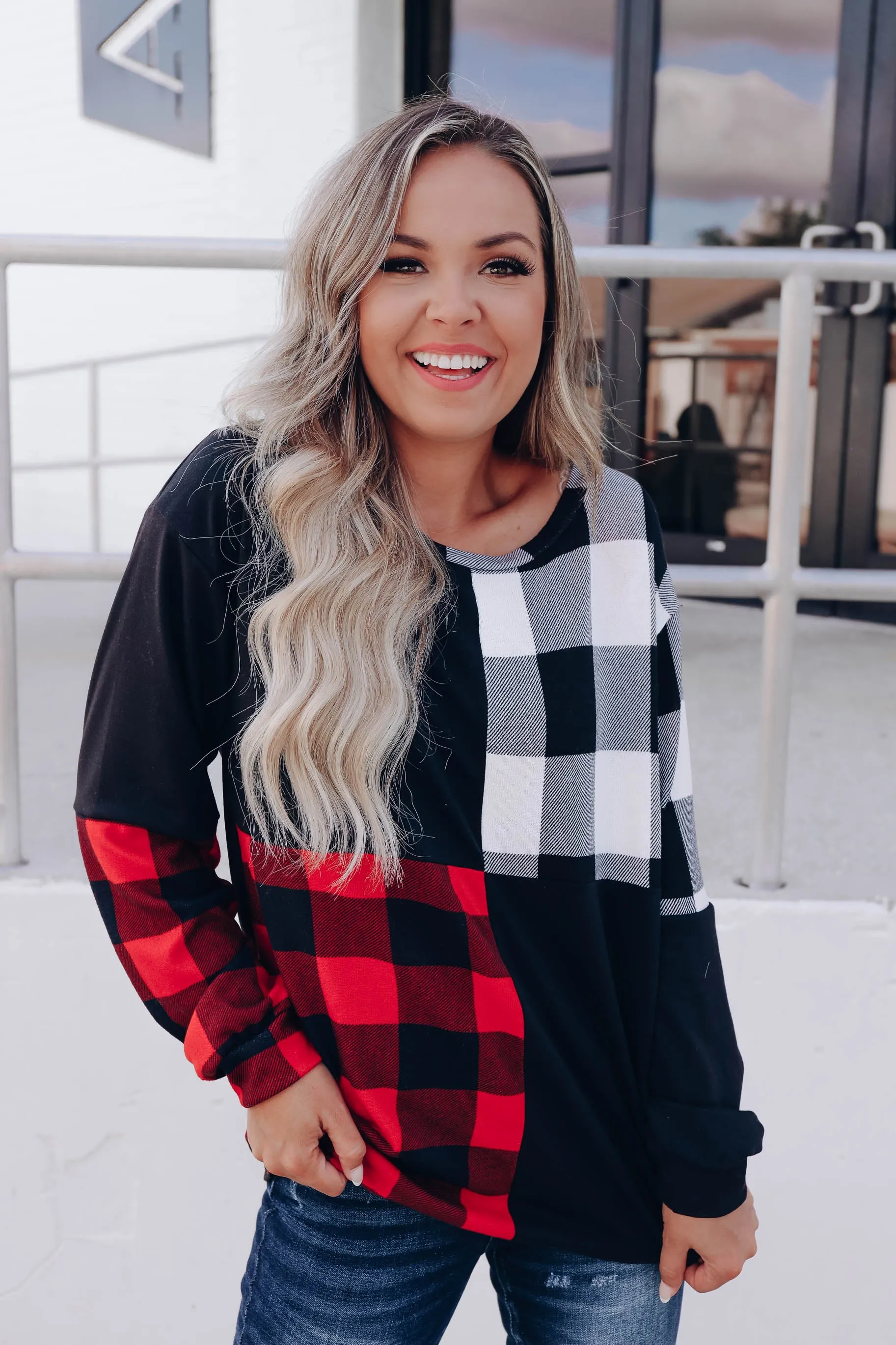Dasher Color Block Top - Black Multi