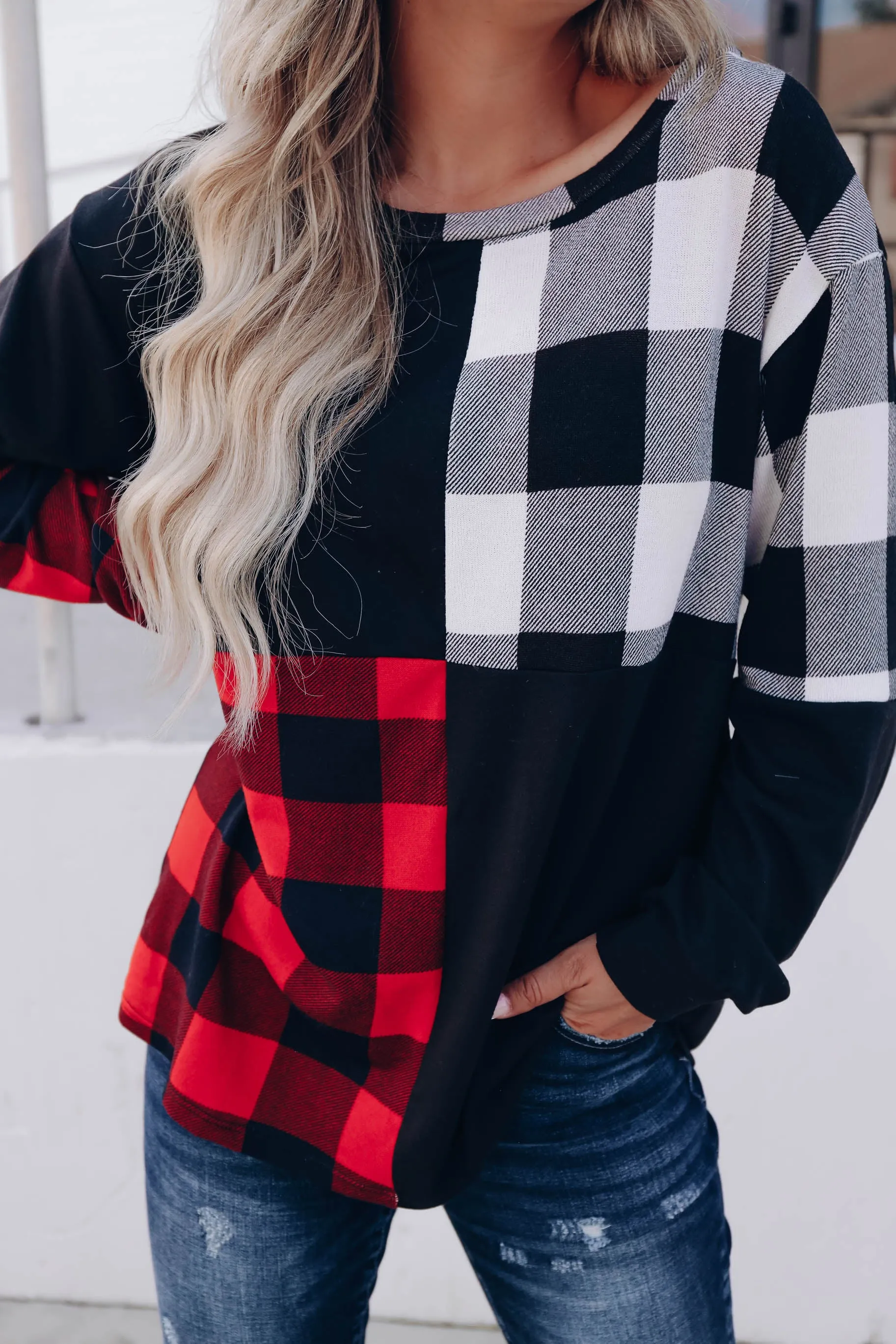 Dasher Color Block Top - Black Multi