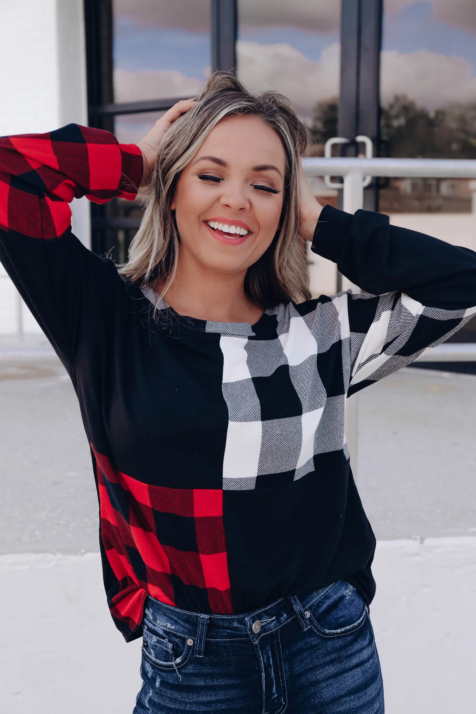 Dasher Color Block Top - Black Multi