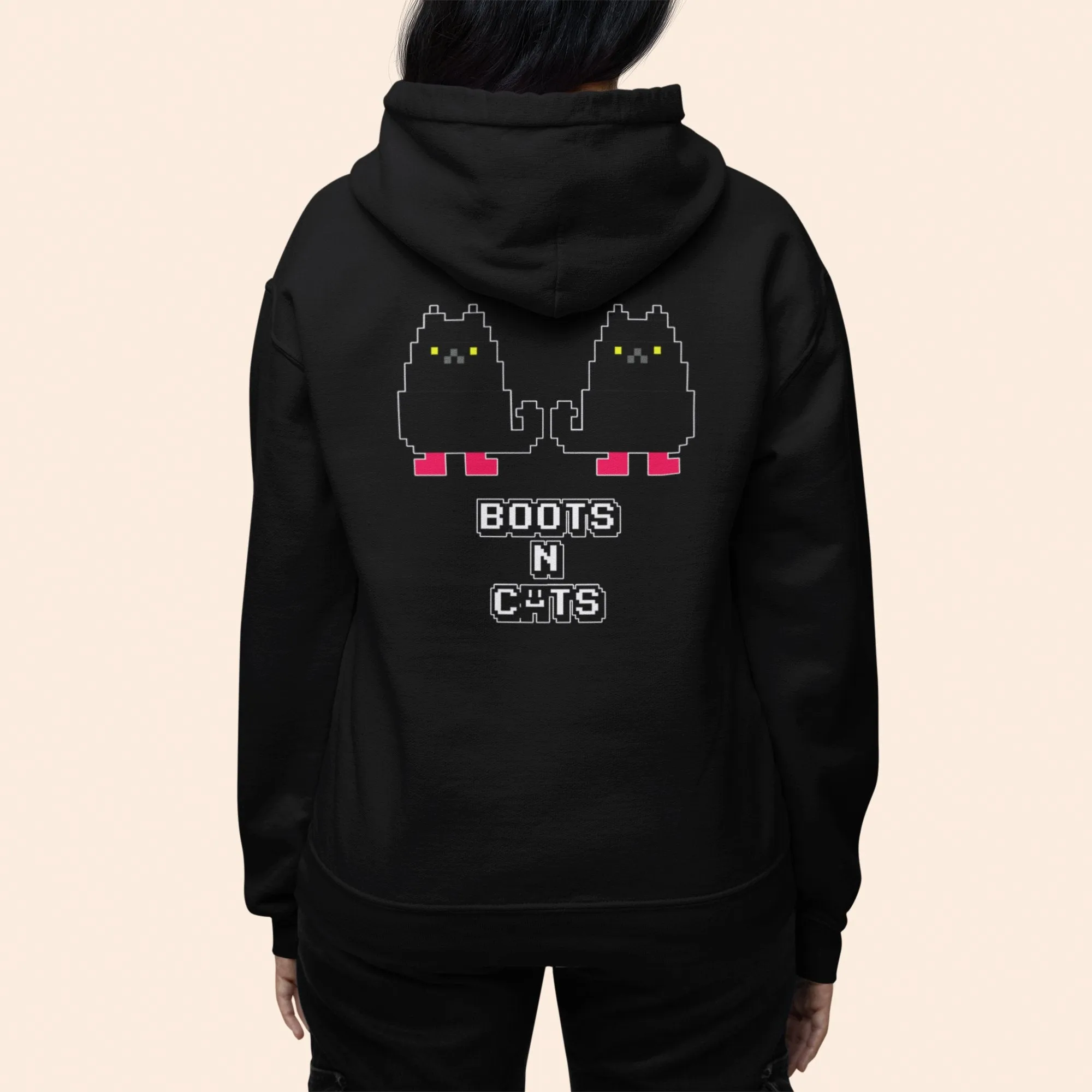 Doca Records Boots and Cats Unisex Zip-up Hoodie