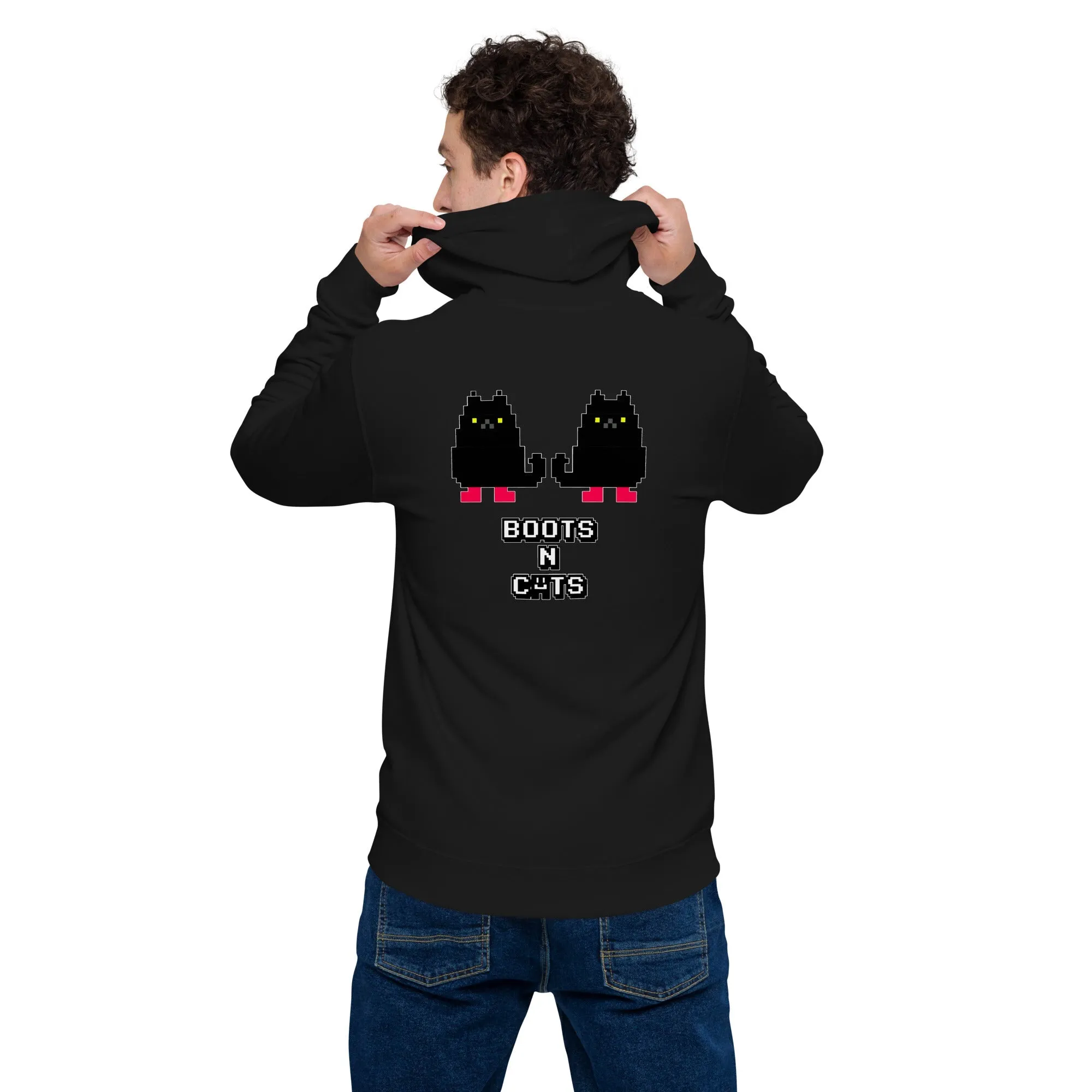 Doca Records Boots and Cats Unisex Zip-up Hoodie