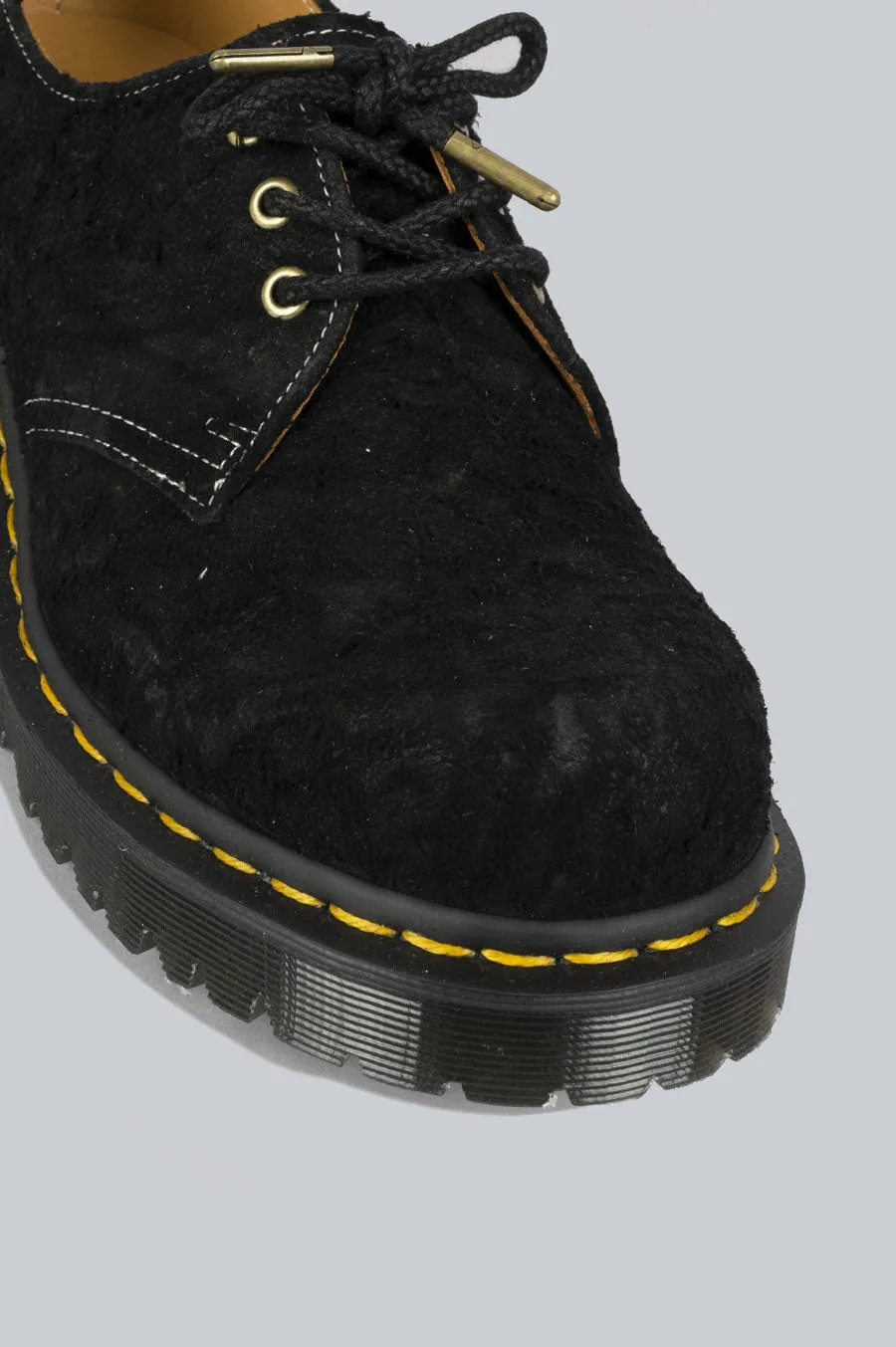 DR MARTENS 1461 BEX BLACK HAIRY SUEDE