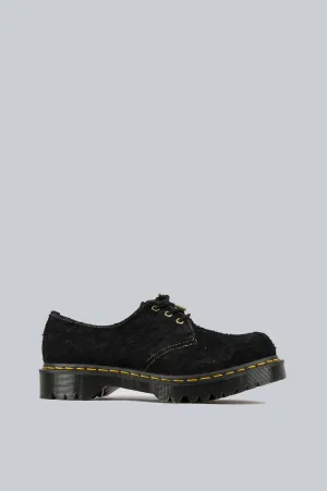 DR MARTENS 1461 BEX BLACK HAIRY SUEDE