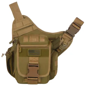 East West USA Hiking Tactical Shoulder Sling Trail Utility Bag RT511 OLIVE