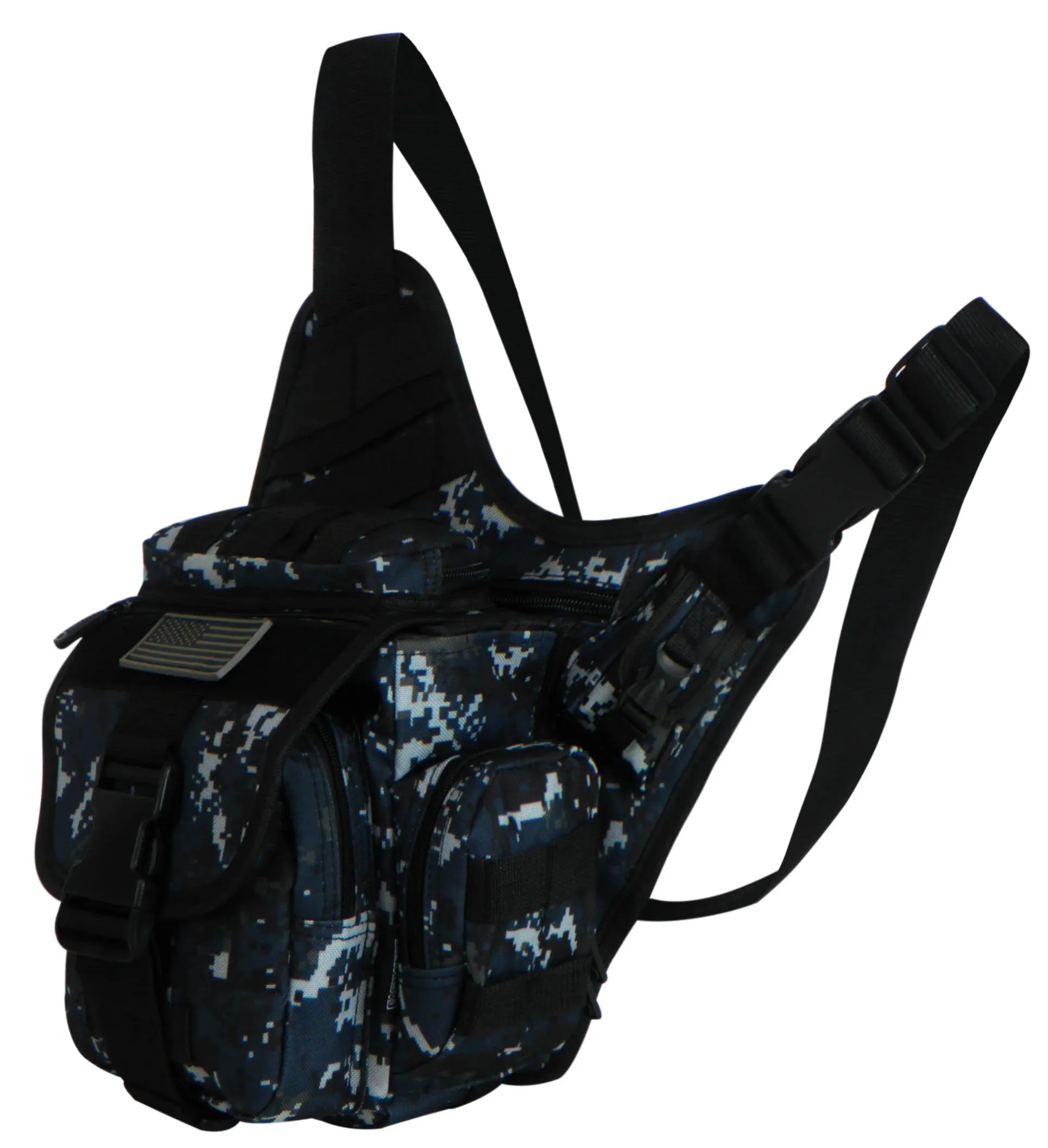 East West USA Hiking Tactical Shoulder Sling Trail Utility Bag RTC511 NAVY ACU